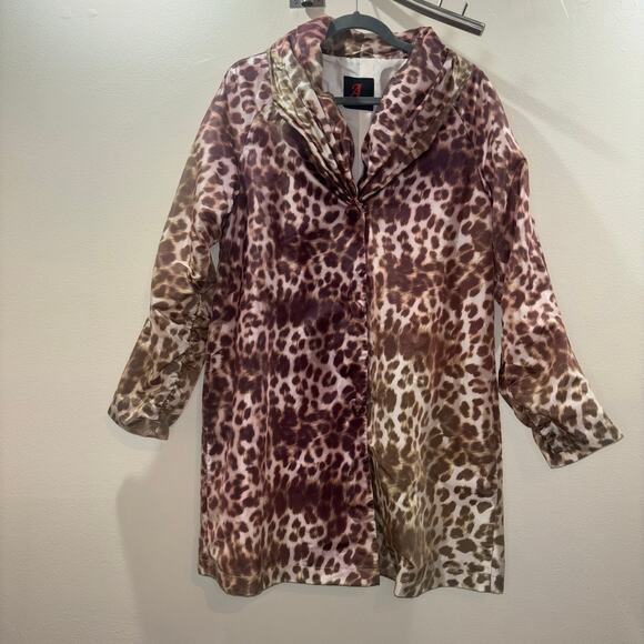 Adrienne Landau Cheetah Print Rain Jacket – Size Small - Picture 5 of 15